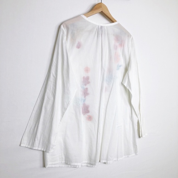 Johnny Was White embroidered BoHo tunic blouse - Picture 7 of 9